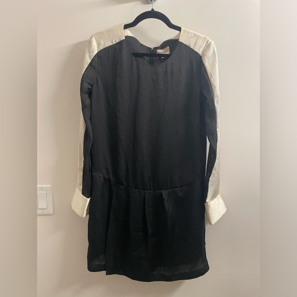 American Retro Black and Cream Formal Dress